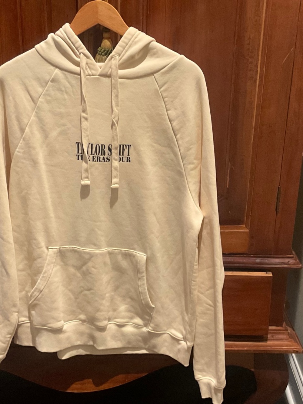 Taylor Swift The Eras Tour Oversized Hoodie, Color Cream/Beige, Size S